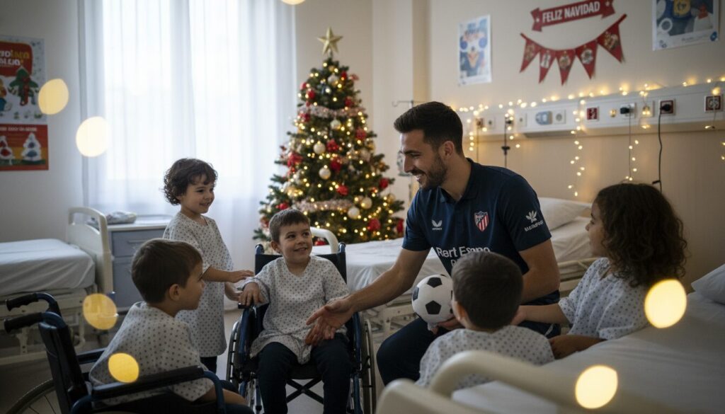 el espanyol continue sa belle tradition en rendant visite aux enfants hospitalisés pour noël, apportant joie et espoir pendant les fêtes.