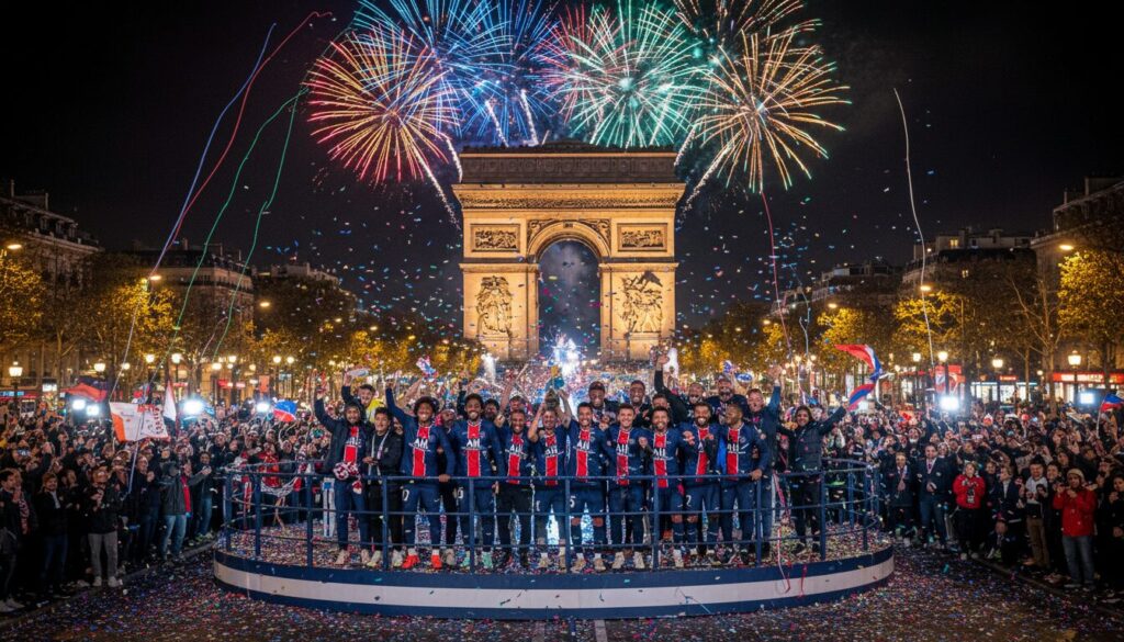 découvrez comment le psg a été célébré en grande pompe sur les champs-élysées lors du réveillon du 31 décembre, une soirée festive mémorable marquée par la joie et la passion des supporters.