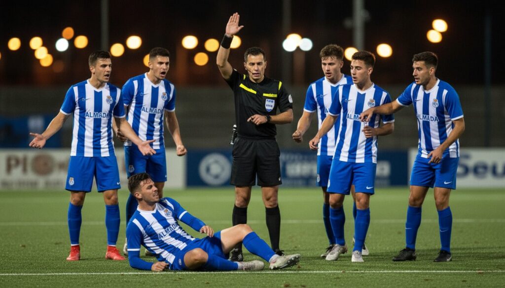 découvrez l'analyse d'almada sur une décision arbitrale controversée où seul l'arbitre a estimé qu'il n'y avait pas penalty.