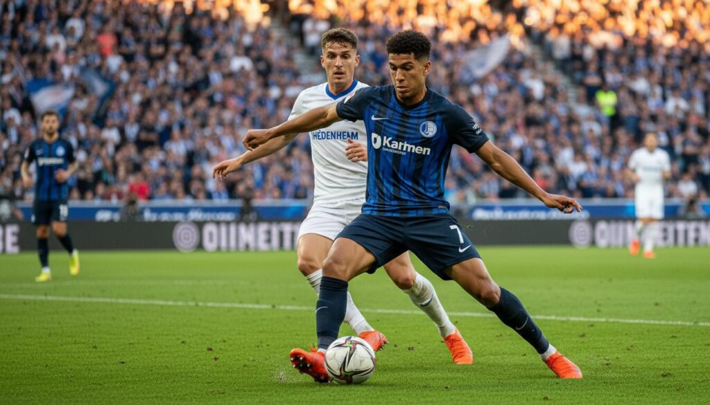 amoura reprend sa place de titulaire dans l'équipe lors du match face à heidenheim, prêt à faire la différence sur le terrain.