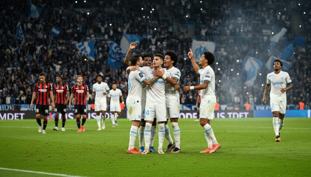 après une semaine difficile en ligue des champions, l'om renoue avec la victoire en ligue 1 en dominant brillamment lens.