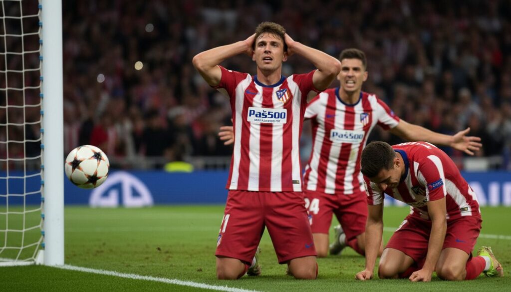 découvrez l'analyse du match de l'atlético, avec 22 tirs sans succès, illustrant à la fois l'envie intense et l'impuissance offensive de l'équipe.