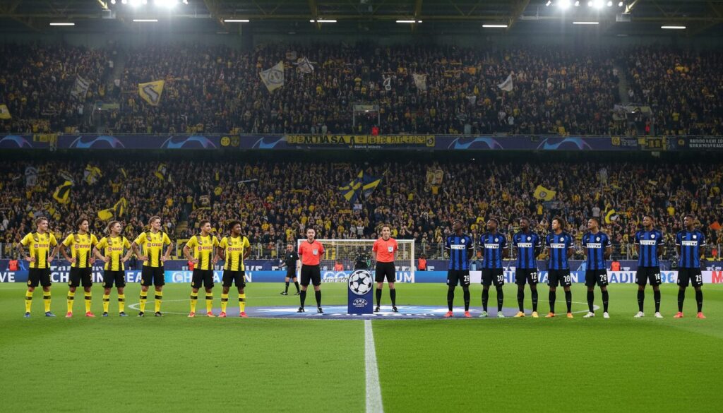 borussia dortmund et inter milan se retrouvent pour un duel palpitant en ligue des champions. découvrez les compositions probables des deux équipes avant le coup d'envoi de ce choc européen.