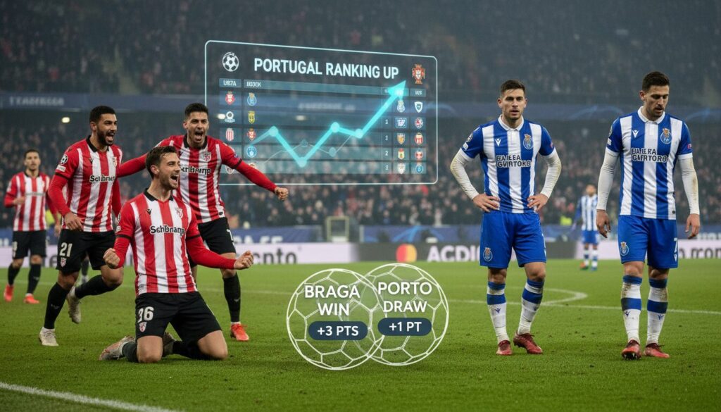 découvrez comment la victoire de braga et le match nul du fc porto en europa league influencent le classement uefa et les perspectives des clubs portugais.