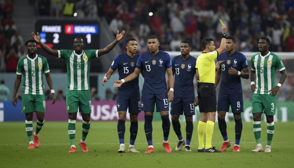 coupe du monde 2026 : les bleus pourraient bénéficier des incidents survenus lors de la finale de la can, qui mettent plusieurs joueurs sénégalais en danger de suspension.