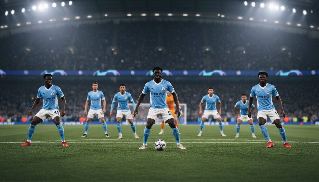 découvrez la composition probable de manchester city en 4-3-3 face à wolverhampton avec doku, semenyo et guehi titulaires pour un match intense.