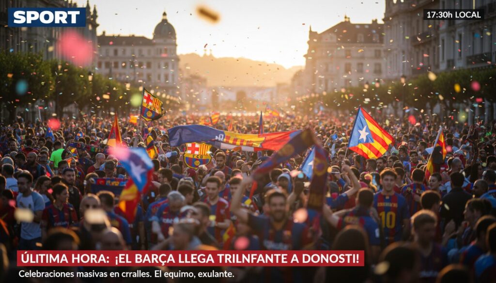 découvrez comment donosti célèbre avec enthousiasme l'arrivée triomphale du barça, un événement sportif marquant pour la ville et ses habitants.