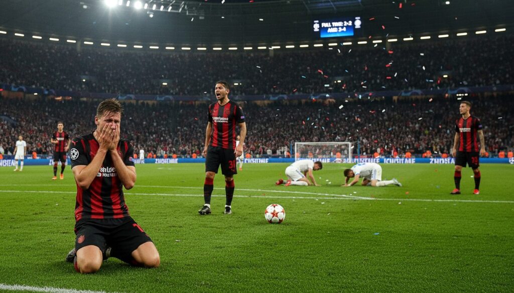 revivez le drame de la prolongation avec l'élimination amère de francfort en ligue des champions. regardez la vidéo et le résumé des temps forts de ce match intense.