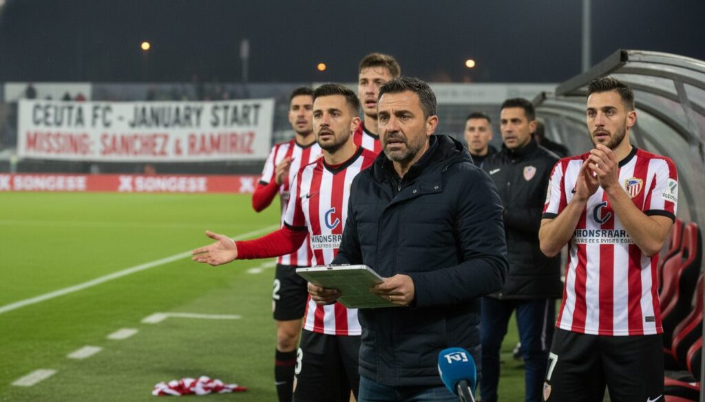 el ceuta commence l'année sans deux joueurs clés, une situation qui pourrait affecter ses performances à venir.