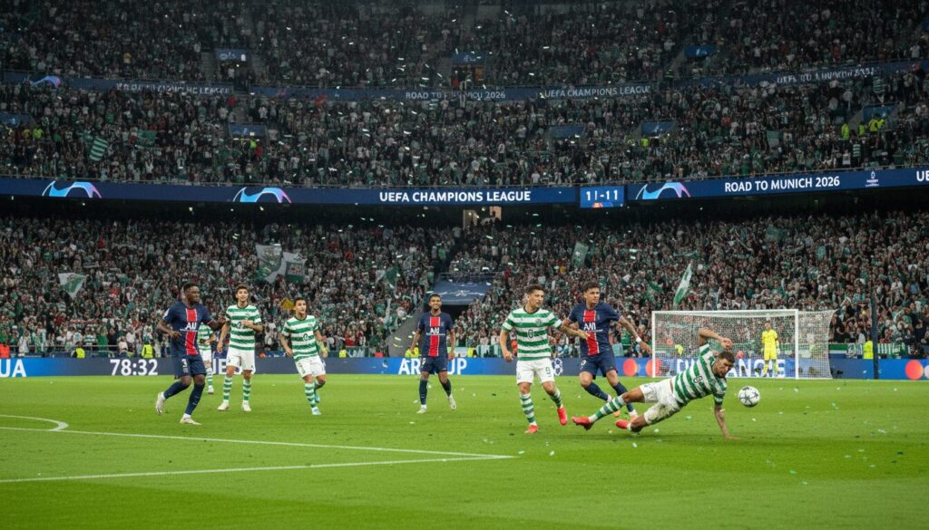 suivez en direct le match spectaculaire de la ligue des champions 2025-2026 entre le sporting portugal et le psg. ne manquez aucune action de ce choc européen incontournable !