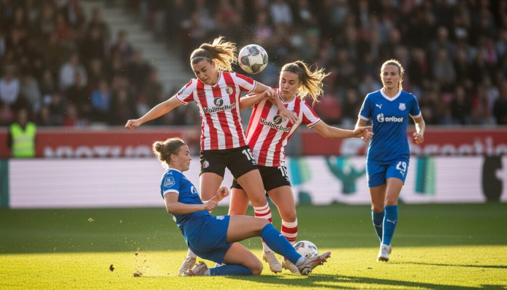 revivez la semaine 11 de l'eredivisie féminine avec des duels intenses aux sommets du classement et des batailles acharnées en bas. analyse des matchs clés et performances des équipes.