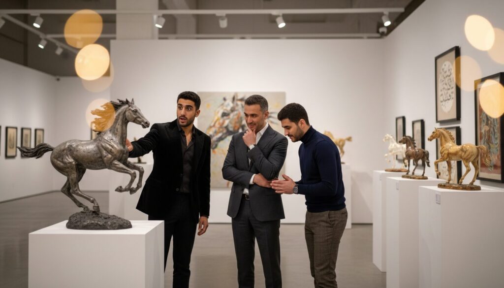 découvrez la galerie photo où cherki, dias et khusanov explorent la collection exceptionnelle année du cheval, alliant élégance et tradition.