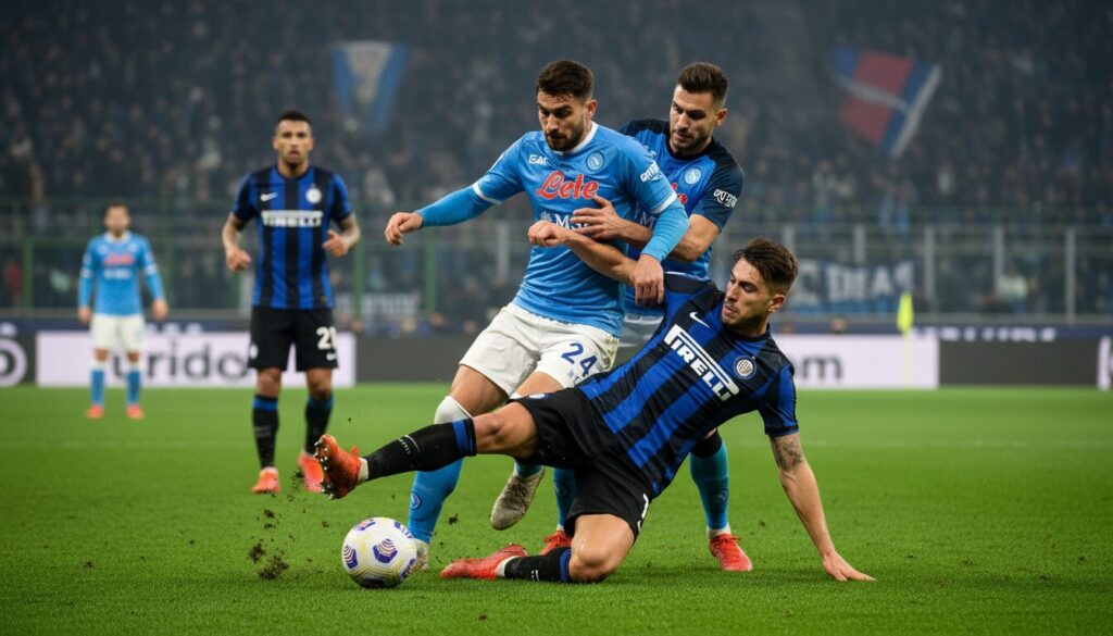 inter, milan et naples s'affrontent en janvier dans une lutte décisive pour le scudetto et une place en champions league, avec des matchs clés qui peuvent tout changer.
