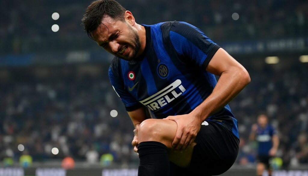 l'inter milan s'inquiète pour calhanoglu, qui souffre d'une blessure au muscle soléaire. découvrez l'ampleur de son indisponibilité et les impacts possibles sur l'équipe.