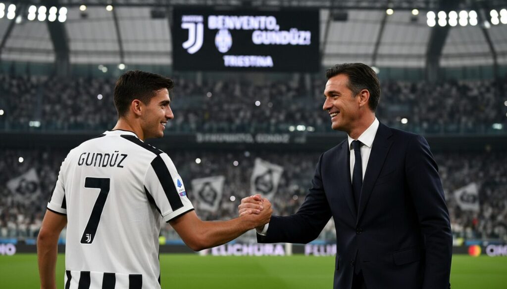 la juventus accueille gunduz en provenance de triestina tout en poursuivant activement la recherche du nouveau pogba pour renforcer son milieu de terrain.