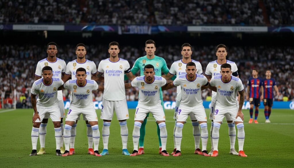 découvrez la composition officielle de l’équipe-type du real madrid pour la finale très attendue de la supercoupe d’espagne 2026 contre le barça.