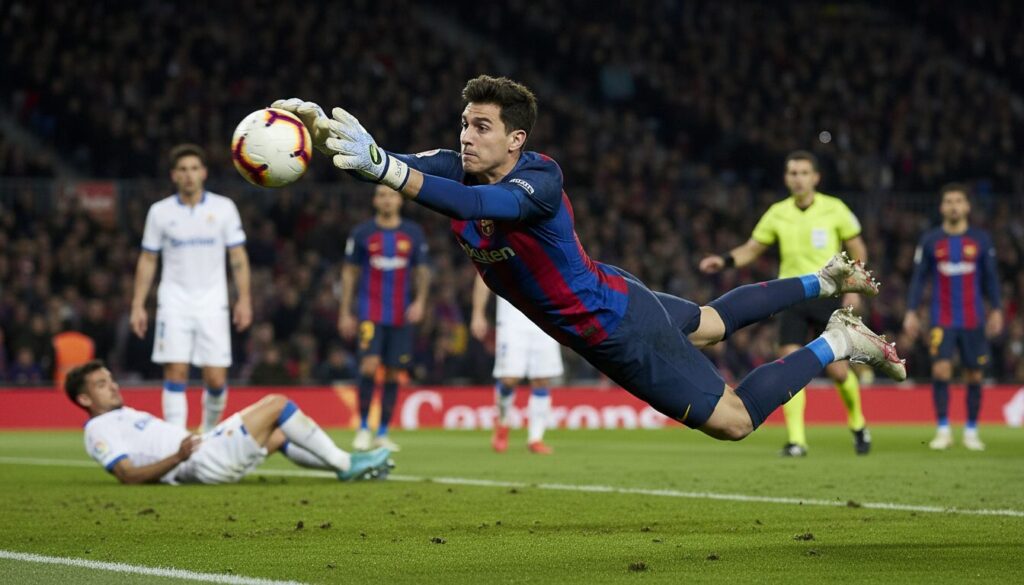 le cta confirme que l'arrêt effectué par aarón escandell lors du match barça-oviedo était valide et sans aucune faute, validant ainsi la décision arbitrale sur le terrain.