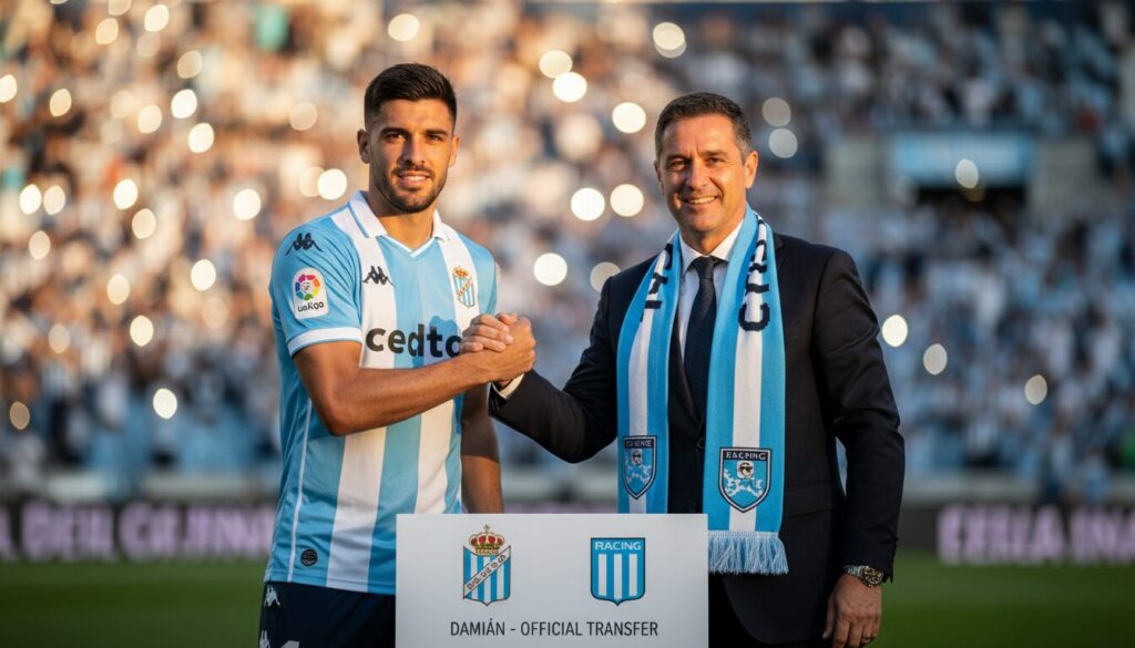 le celta confirme le prêt de damián au racing, renforçant ainsi l'équipe pour la saison à venir.