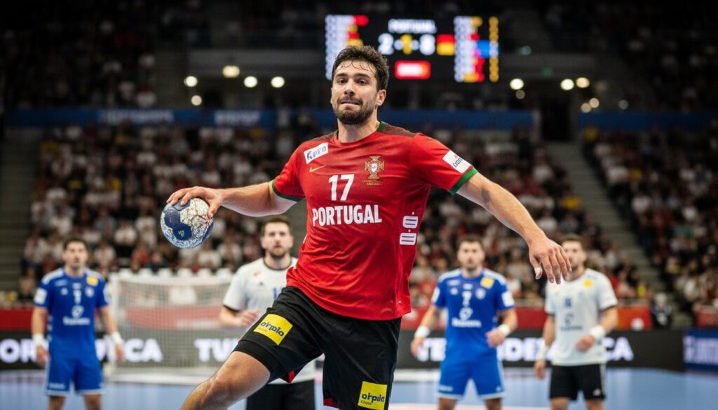 le portugal commence difficilement la phase principale du championnat d'europe de handball, confronté à de sérieux défis face à ses adversaires.