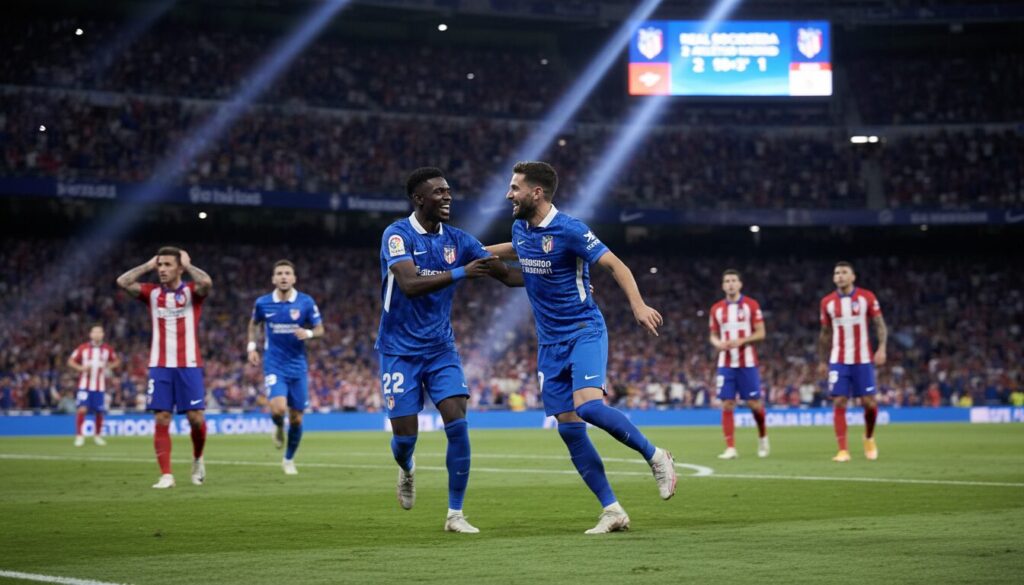 revivez le moment magique où sadiq et sucic ont illuminé le match contre l'atlético, offrant un spectacle inoubliable et remplissant les fans de rêves.