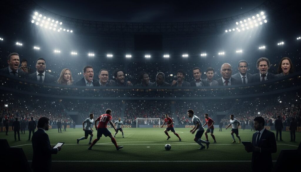 explorez comment le football, au-delà de la passion sportive, devient un terrain stratégique où s'affrontent enjeux politiques et pouvoirs.