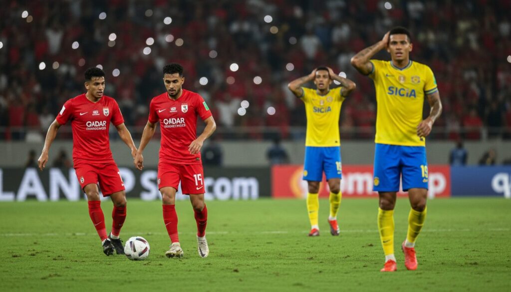 suivez la ligue des champions caf avec al ahly qui domine largement la compétition, tandis que les mamelodi sundowns rencontrent des difficultés à s’imposer.