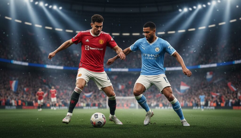 découvrez le duel intense entre manchester united et manchester city, deux géants du football anglais, dans un match au sommet plein de passion et de rivalité.