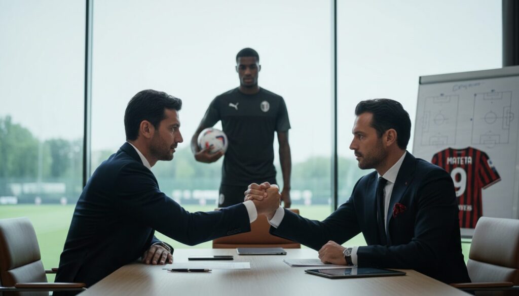 découvrez les dernières négociations autour du transfert imminent de mateta à milan et l'ascension de disasi en défense. toutes les infos exclusives sur ces mouvements clés.