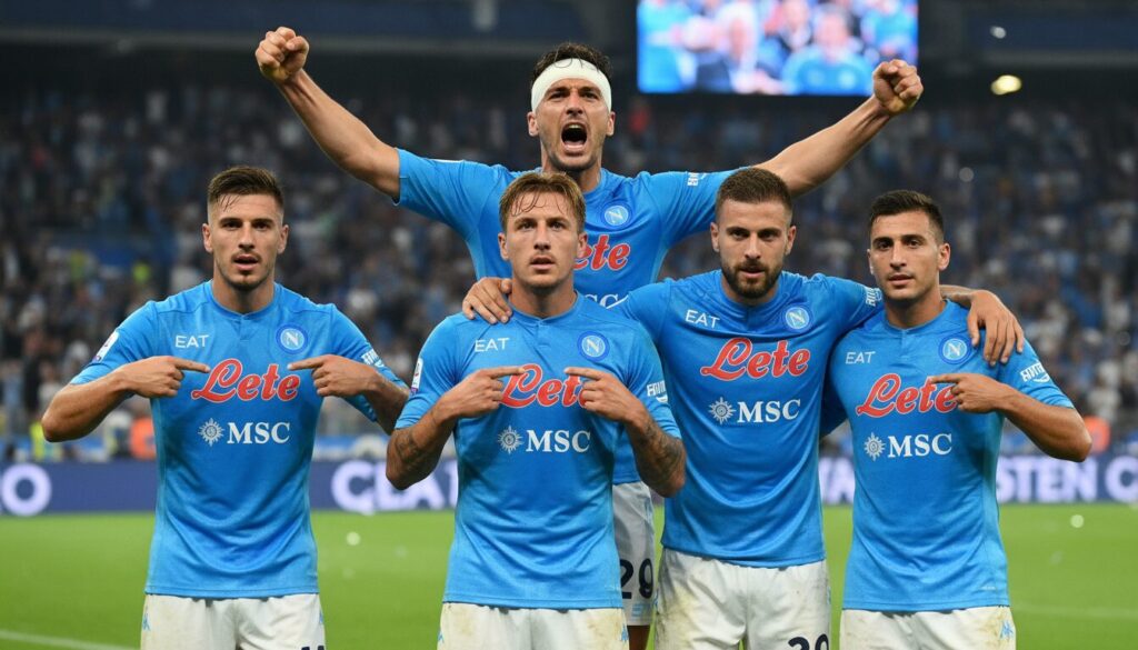 naples s'impose face à la lazio malgré trois expulsions en fin de match, prenant temporairement la 2ème place du classement grâce à une performance dominante.