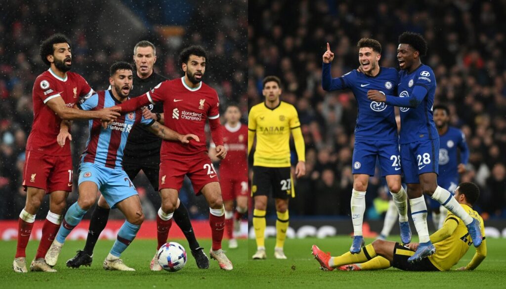premier league : liverpool ralentit face à burnley, tandis que chelsea et rosenior décrochent des victoires importantes contre brentford. résumés et réactions.
