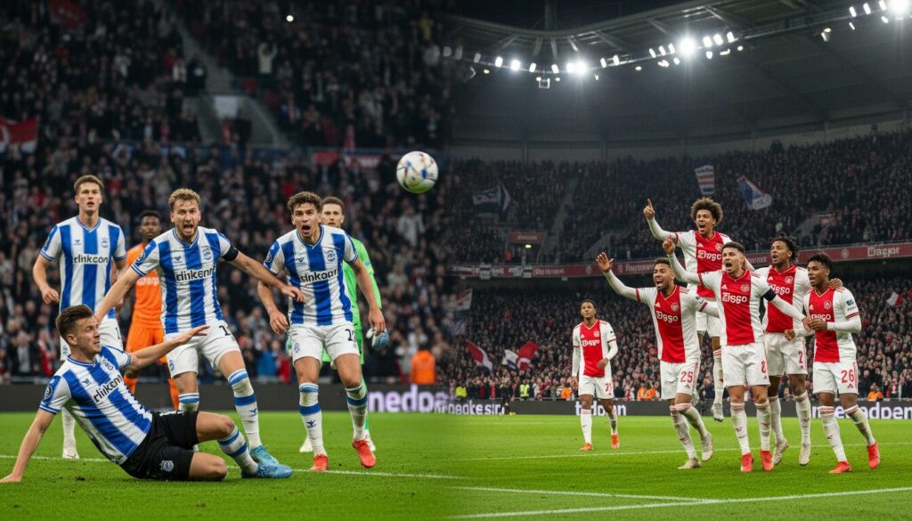 découvrez le résumé complet de l'eredivisie : heerenveen met fin à la série de feyenoord tandis qu'ajax s'impose brillamment contre telstar.