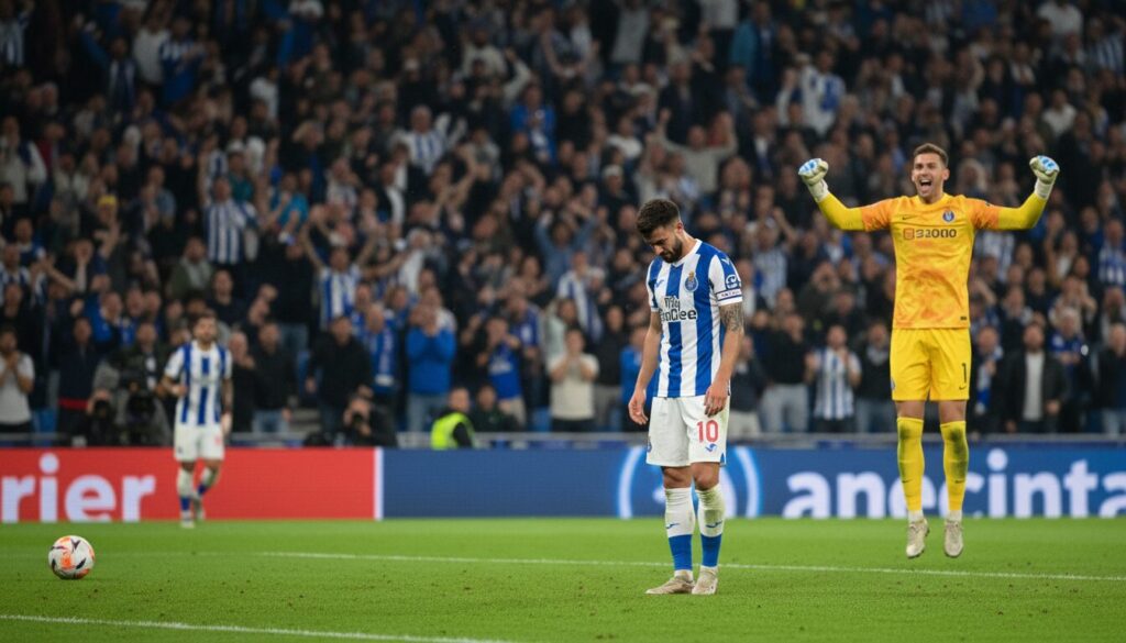 découvrez comment l'échec de samu au penalty a mis en danger la qualification directe du fc porto en ligue europa dans un match décisif.
