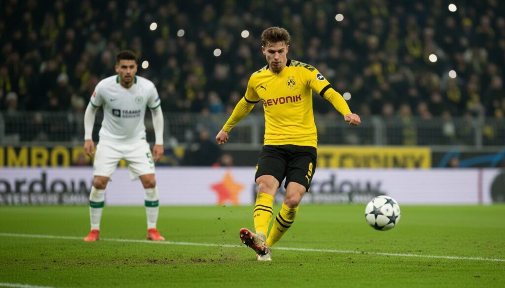 amoura rate des occasions clés, wolfsburg chancelle tandis que dortmund gagne et plonge le vfl dans la zone rouge du classement.