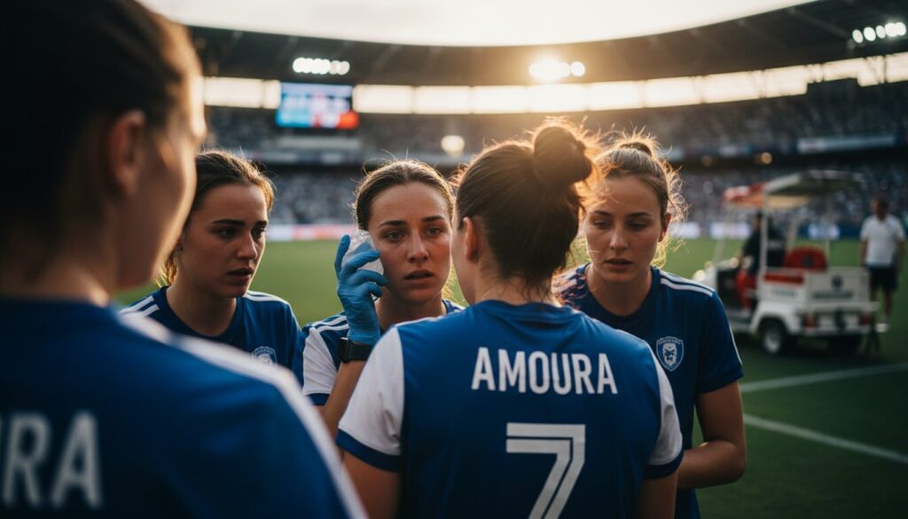 découvrez pourquoi amoura a été remplacé à la suite d'un coup à la tête et les conséquences de cet incident.