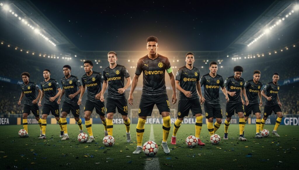 découvrez les dix plus jeunes talents du borussia dortmund en ligue des champions avec débutant reggiani, mettant en lumière un joueur exceptionnel qui domine largement.