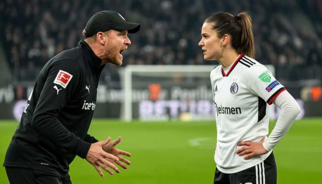 découvrez le duel verbal tendu entre baumgart et burcu après le coup de sifflet final, marqué par des échanges houleux et des propos incisifs.