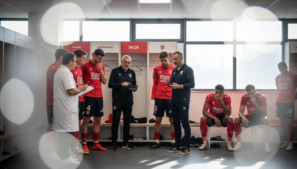 brest sera privé de mama baldé lors du match contre metz, avec des incertitudes concernant la présence de junior diaz et rémy labeau-lascary.