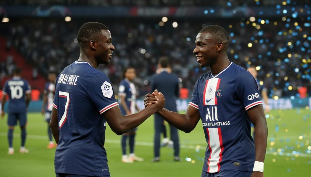 le psg félicite ibrahim mbaye pour sa participation à la can 2025, soulignant sa performance remarquable et son engagement exemplaire.