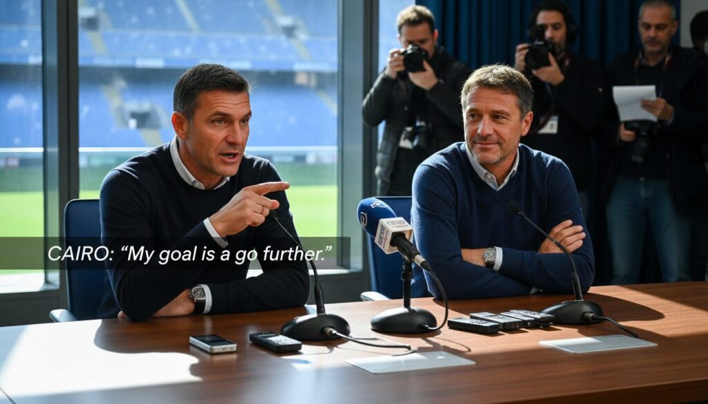 découvrez les ambitions de cairo pour aller toujours plus loin et le bilan positif de baroni sur les nouvelles recrues, une réponse attendue dans le cadre du mercato.