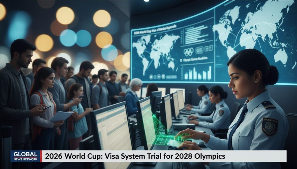 découvrez comment le dispositif de visas américain mis en place pour la coupe du monde 2026 servira de test crucial pour les organisateurs des jeux olympiques de 2028, facilitant ainsi l'accueil des visiteurs internationaux.