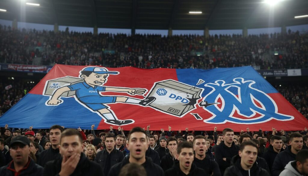 dpd condamne fermement l'utilisation abusive de sa marque dans un tifo offensant affiché lors du match psg-om, réaffirmant son engagement contre toute forme d'infraction et d'outrage.