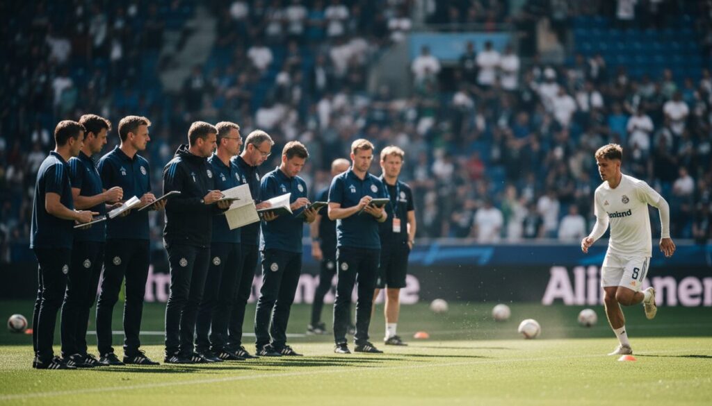 découvrez comment lennart karl suscite une frénésie de recrutement avec le real madrid et d'autres grands clubs envoyant leurs éclaireurs à l'allianz arena, selon un rapport exclusif.