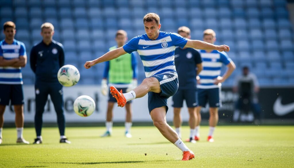 hjulmand avait pressenti la performance de schick après l'avoir vu à l'entraînement. l'attaquant a confirmé ses qualités en signant un doublé impressionnant lors du match.