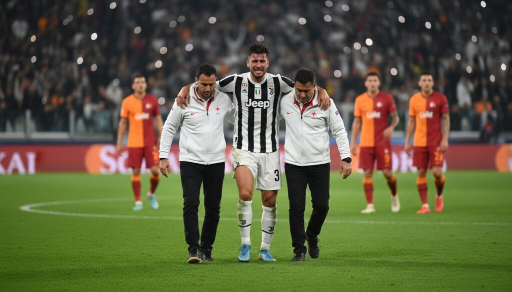 juve subit un nouveau coup dur avec la blessure musculaire de bremer, contraint de quitter le terrain lors du match contre galatasaray.