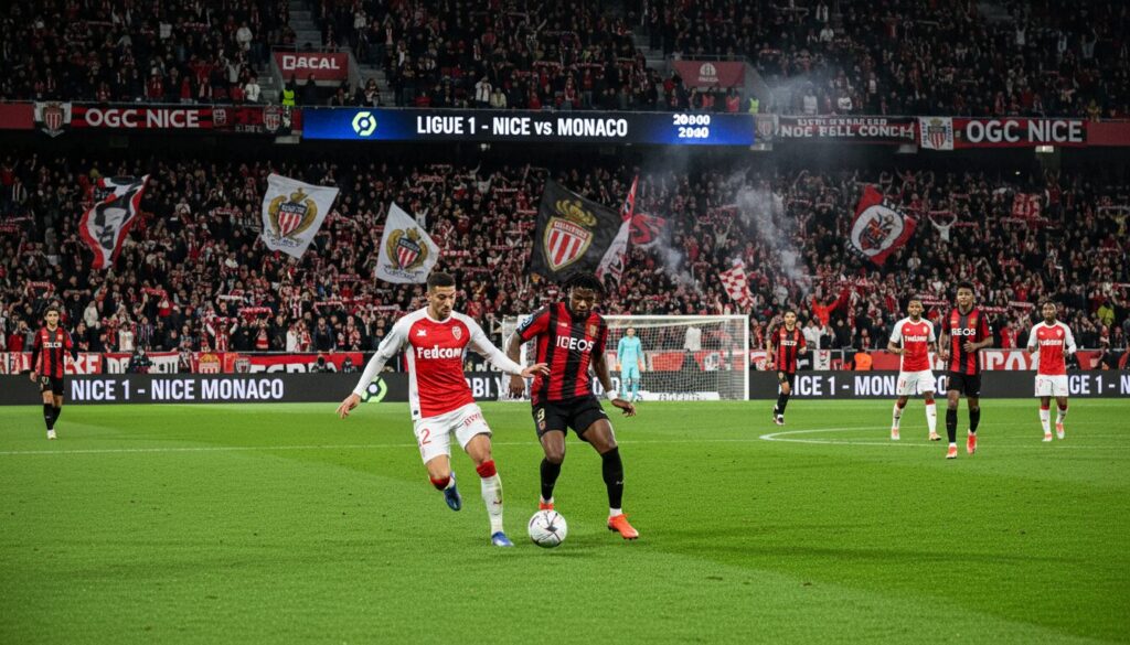 suivez en direct l'affiche palpitante nice-monaco de la ligue 1 2025-2026 avec commentaires, actions en temps réel et analyses exclusives.