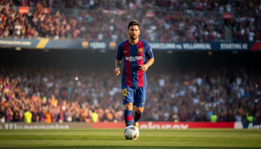 découvrez le retour tant attendu de la star de barcelone dans le onze de départ pour le match contre villarreal. analyse et détails exclusifs.