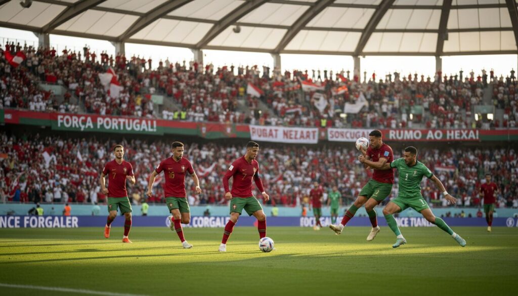 le portugal joue un match solidaire à leiria en préparation de la phase finale de la coupe du monde 2026, promouvant l'esprit d'équipe et l'engagement social.