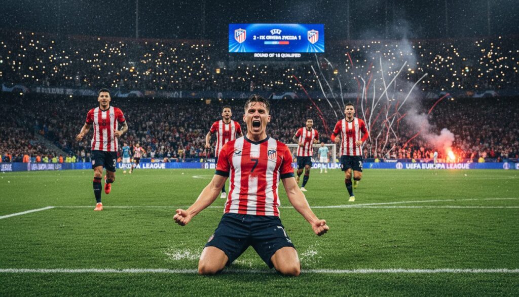 ligue europa : lille s'impose brillamment à belgrade et se qualifie pour les huitièmes de finale, consolidant sa place parmi les meilleures équipes de la compétition.