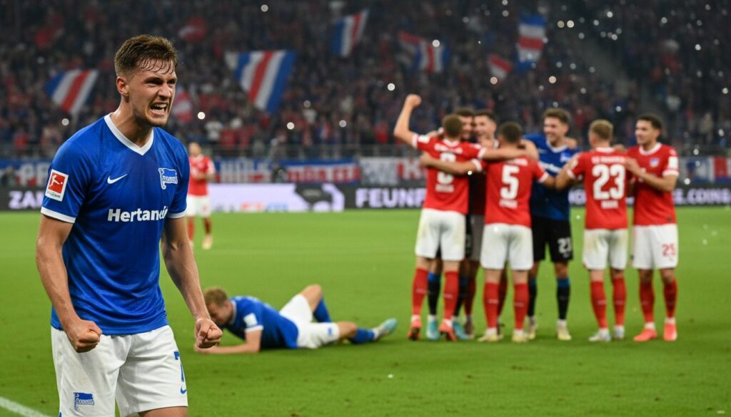 revivez le match intense du dfb-pokal où hertha s'incline aux tirs au but face à freiburg malgré un but spectaculaire de reese. un résumé palpitant à ne pas manquer !