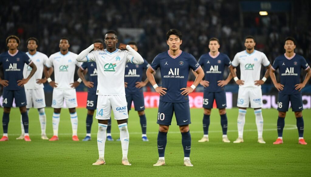 découvrez les possibles titulaires inédits kang-in lee et désiré doué dans le onze de départ du match psg-om, un duel attendu qui pourrait réserver des surprises.